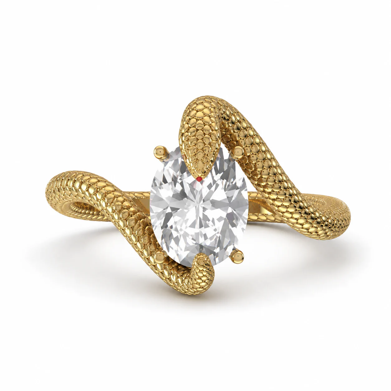Snake Vintage Ring, üstten görünüm