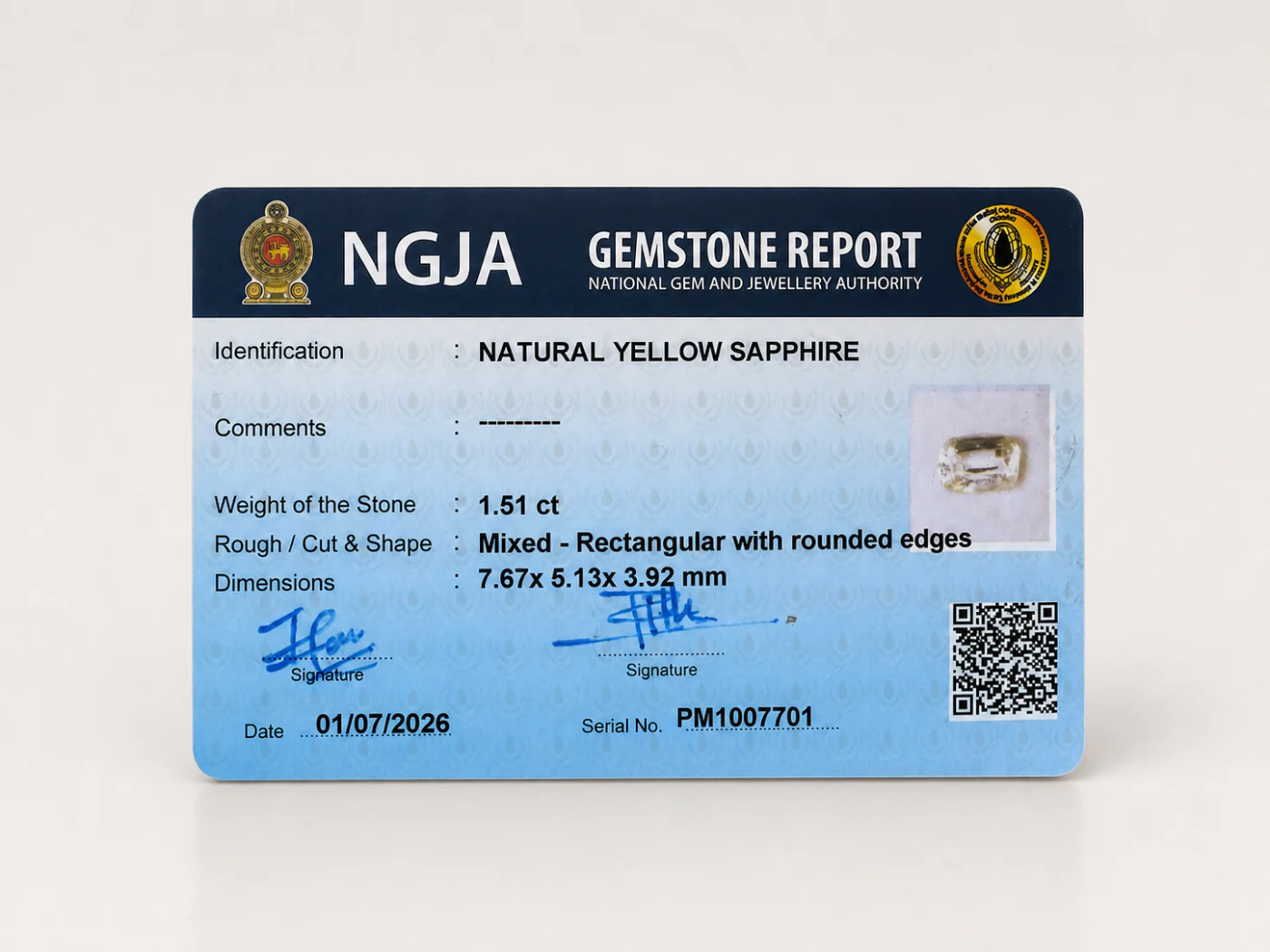Champagne Yellow Sapphire East West Ring, sertifika